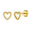 Beaded Heart Studs