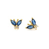 Blue CZ Butterfly Studs