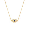 Blue CZ Evil Eye Necklace