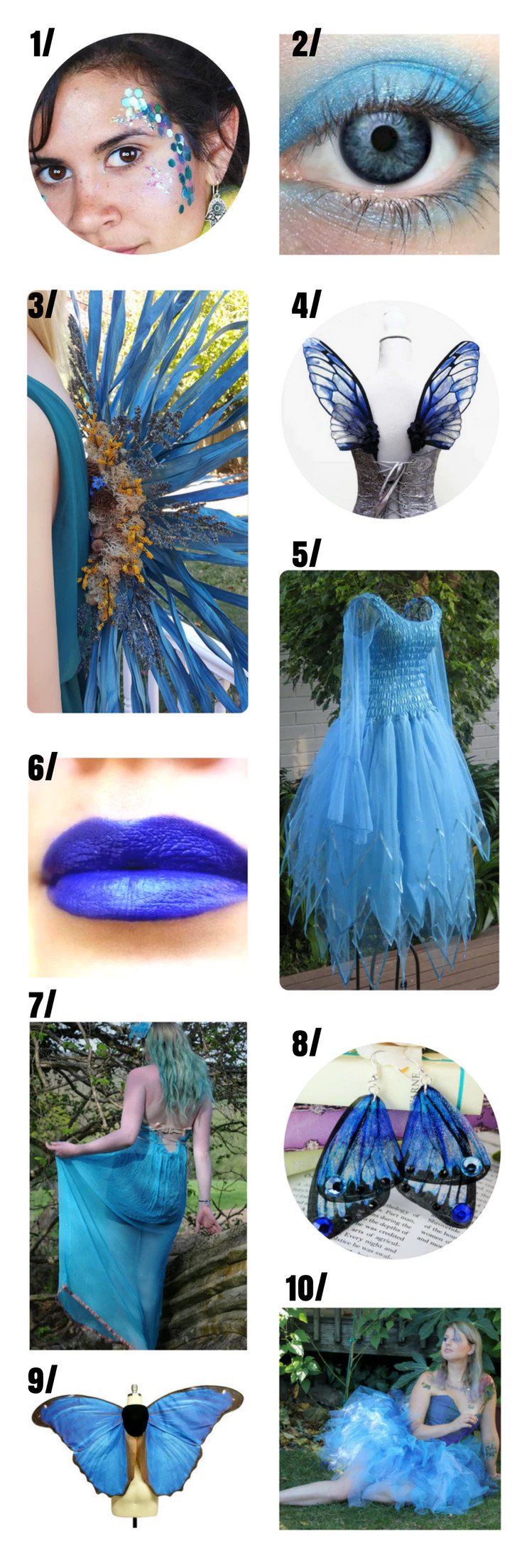 Blue fairy costume for women.