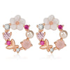 Butterfly Pink Multi-Stone Earrings