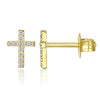 CZ Pave Cross Studs