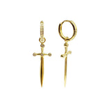 CZ Sword Earrings