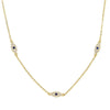 Delicate Evil Eye Chain Necklace in gold.