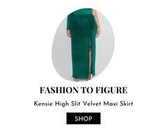 Green velvet maxi skirt.