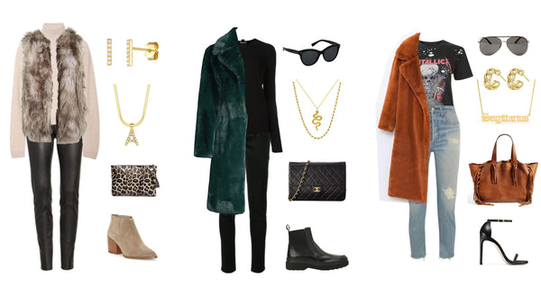 Faux fur outfits for fall fashion.