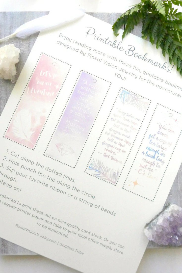 Free Printable Watercolor Bookmarks.