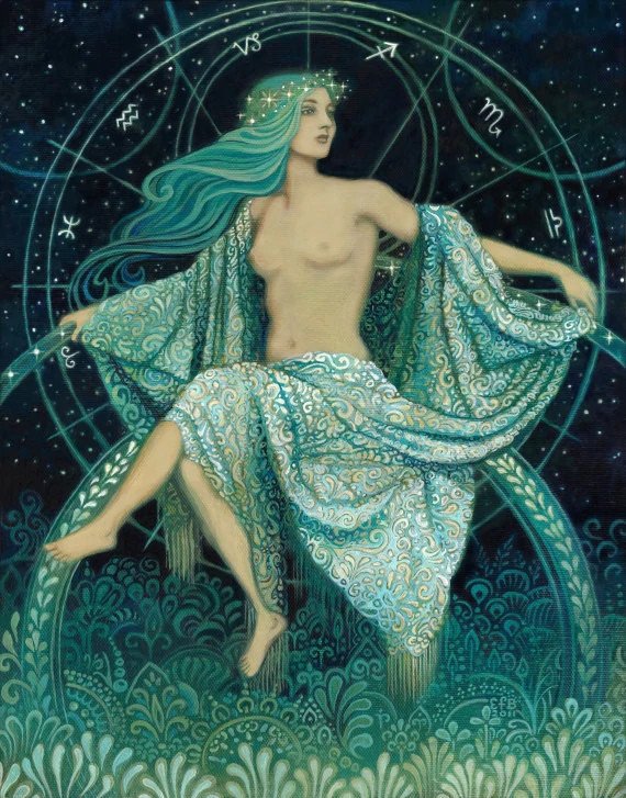 Goddess Asteria Painting by Emily Balivet.