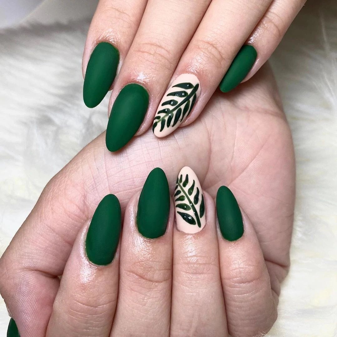 Green Fern Nails