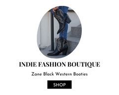 Black western booties.