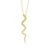 Gold snake necklace.