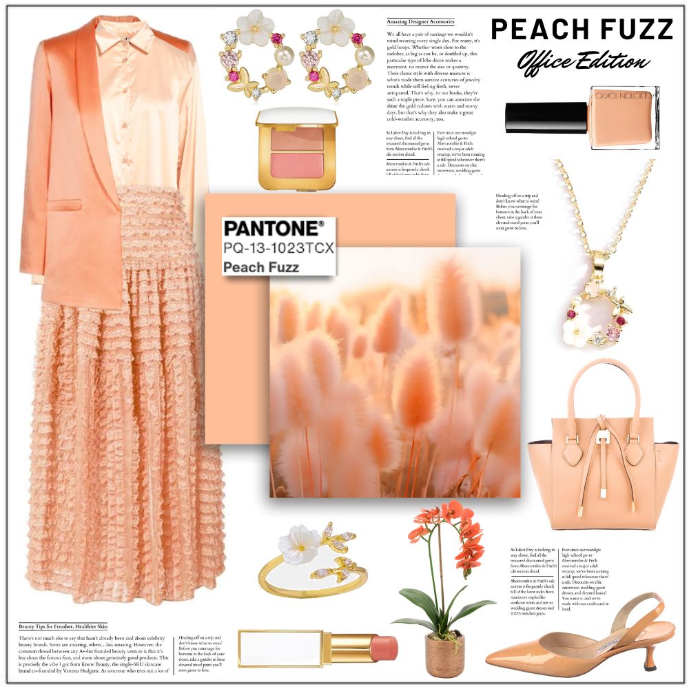 Peach office outfit
