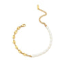 Pearl Anchor Gold Chain Bracelet