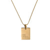 Positive Message Dog Tag Gold Necklace