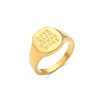 Positive Message Signet Gold Ring