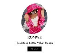 Rhinestone letter velvet hoodie.