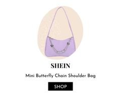 Butterfly chain shoulder bag.