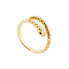 Snke wrap ring in gold.