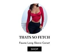 Long sleeve corset top.