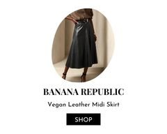 Vegan leather midi skirt.