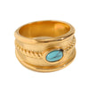 Western Gold Turquoise Ring Band