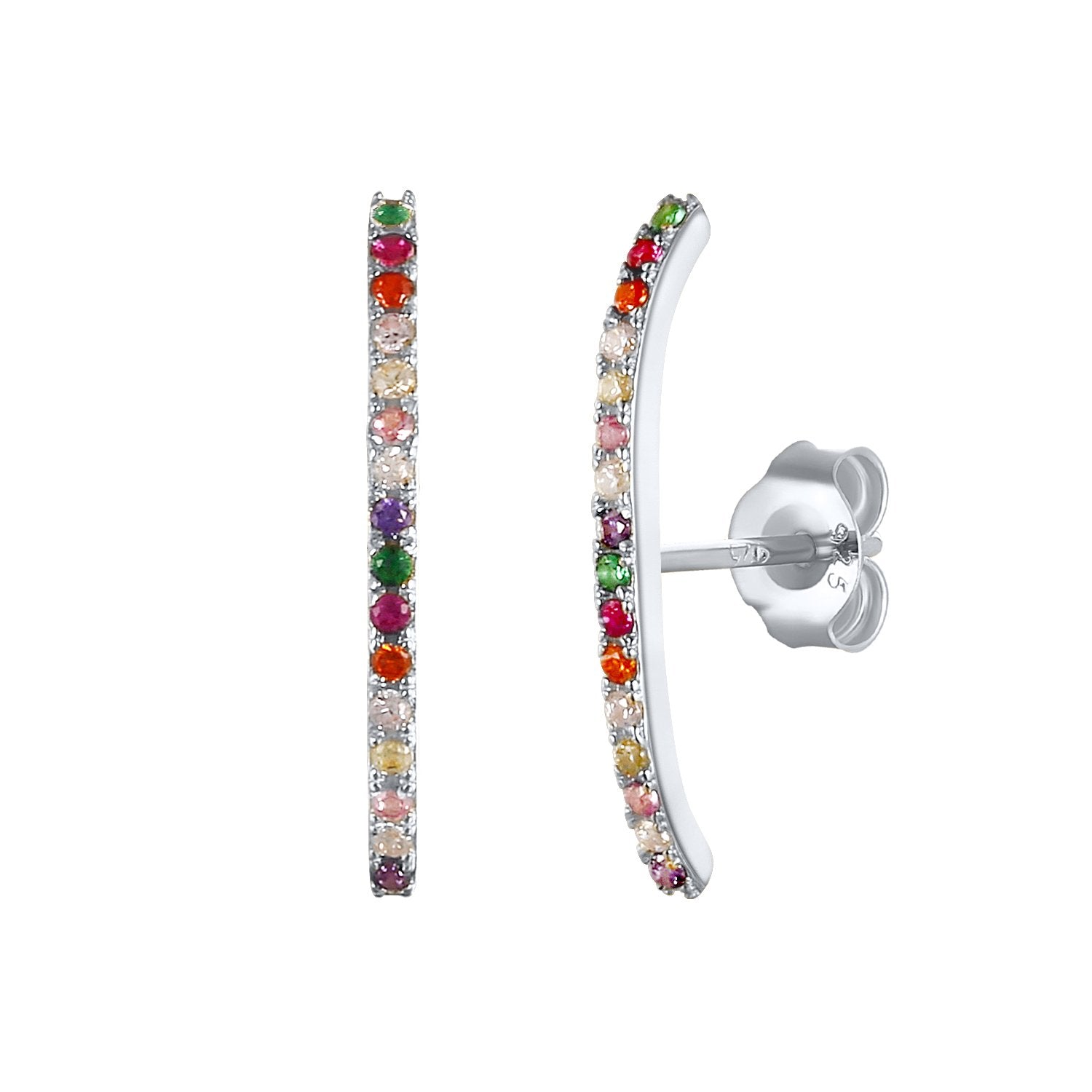 Rainbow CZ Suspender Earrings – Pineal Vision Jewelry