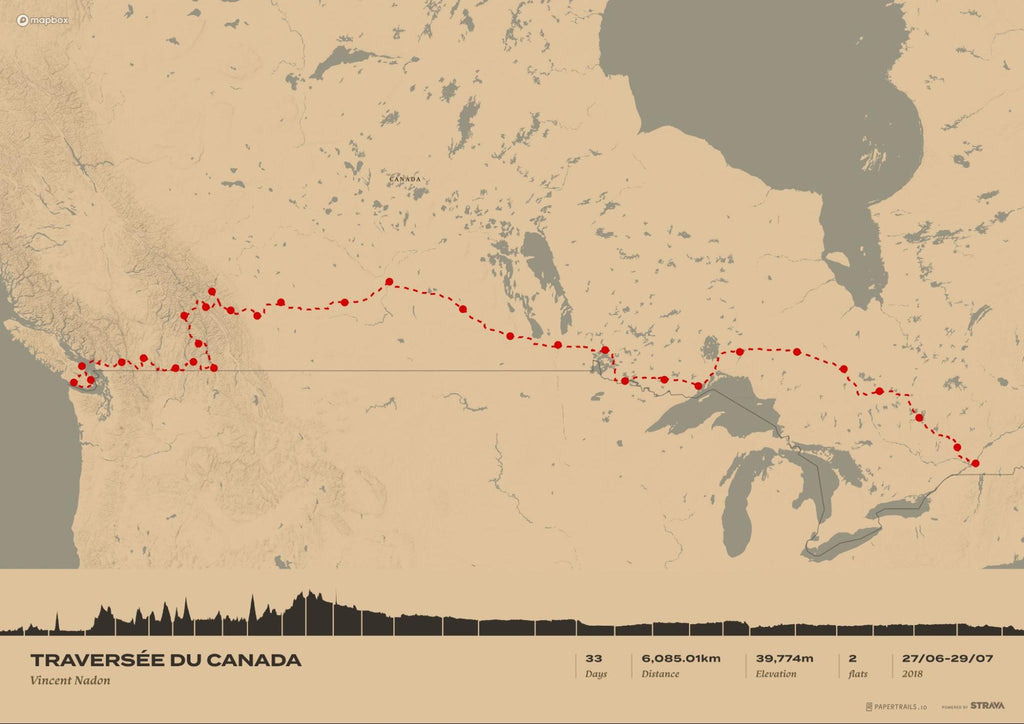 Vincent Nadon crossing canada by bike - Näak ultra distance