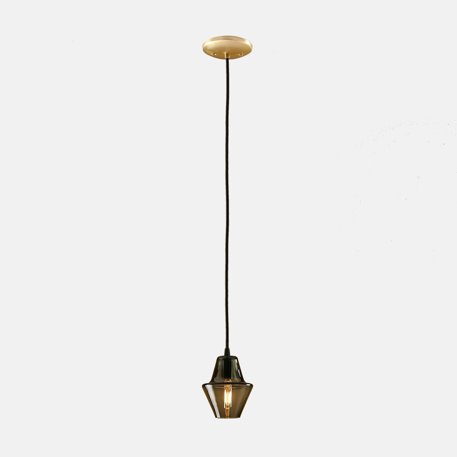 Sample Sale: Cumberland Pendant in Smoke Grey with Brass Details