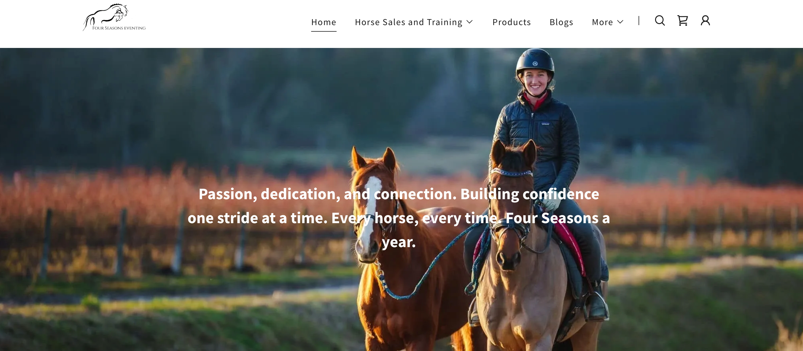 Homepage Four Seasons Eventing horse training