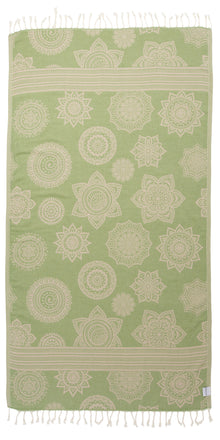 CLEARANCE - Mandala Flower Sand Resistant Turkish Towel Seagreen – InfuseZen