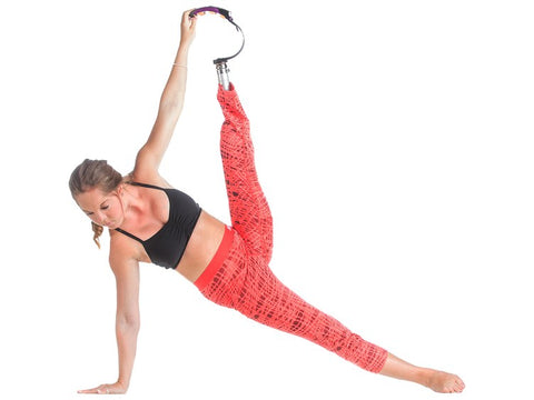 AmBADASSador Kelsey Koch doing yoga in her Handful Adjustable Bra
