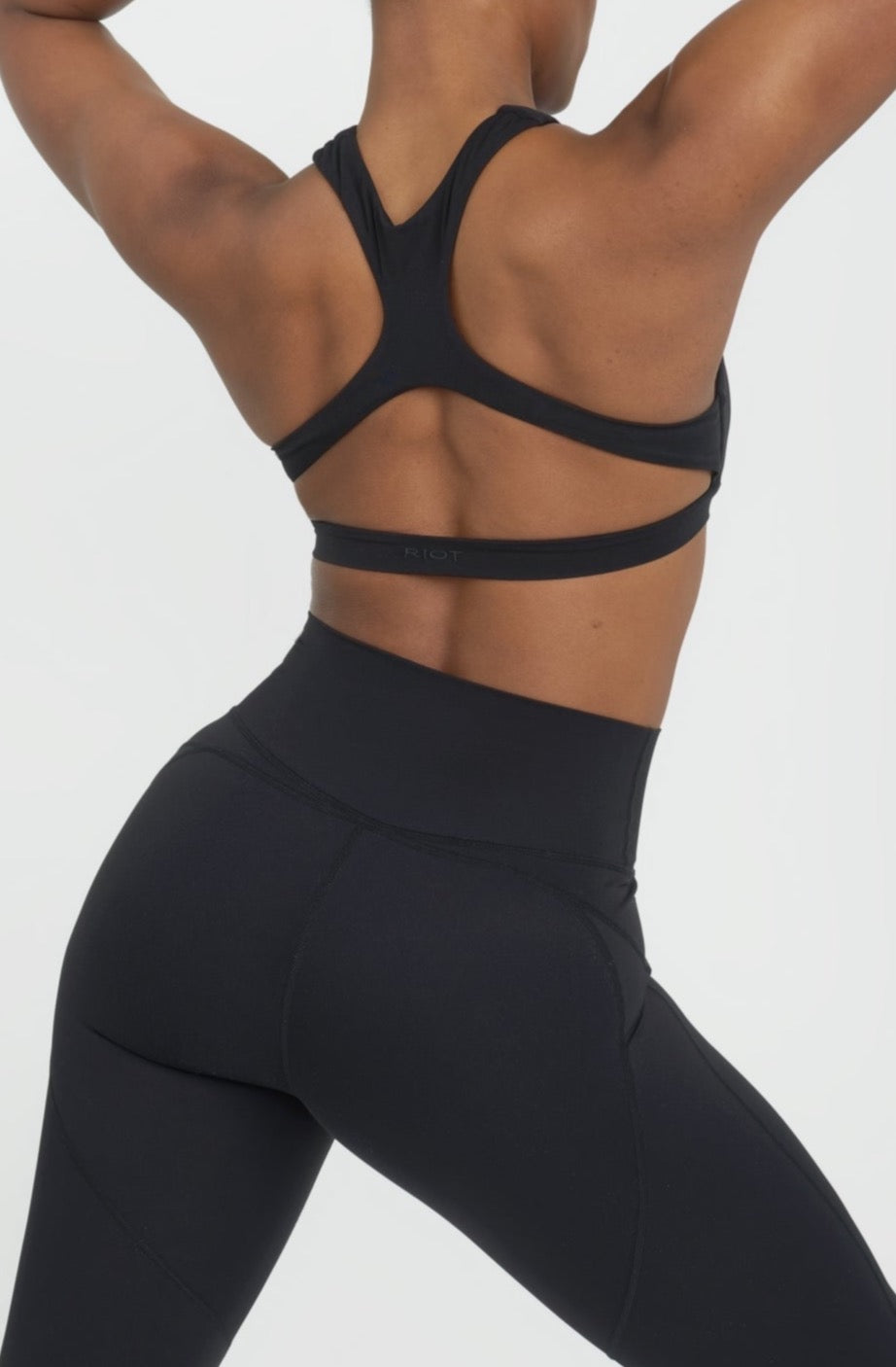 Cut Out Sports Bra, Black