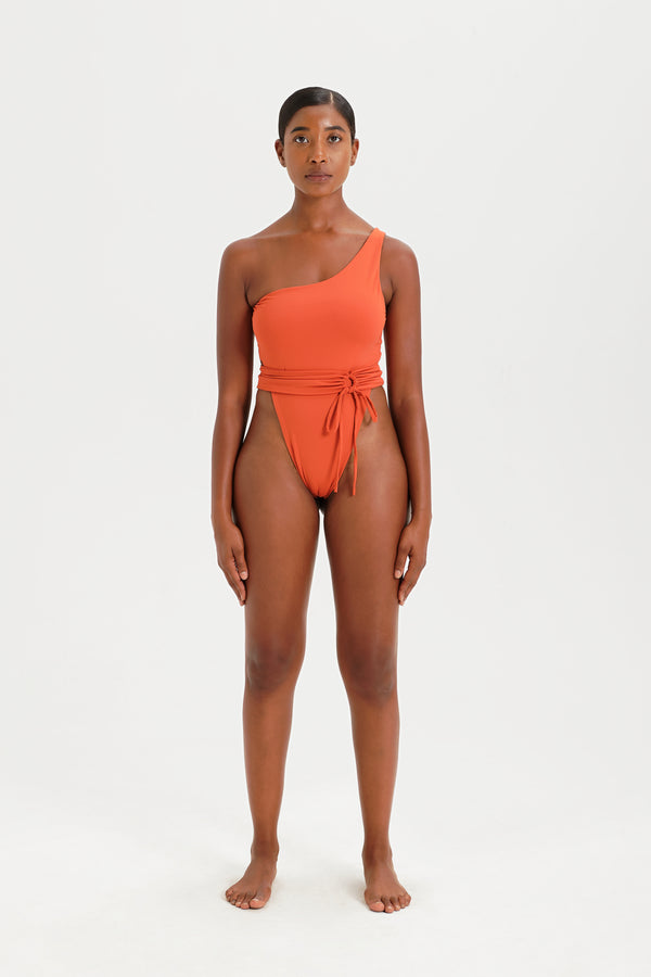 NEW NWT Orange Large 12 / 14 Beach Pool Removeable Pads 1 Pc Swim Suit KONA  SOL on eBid Canada