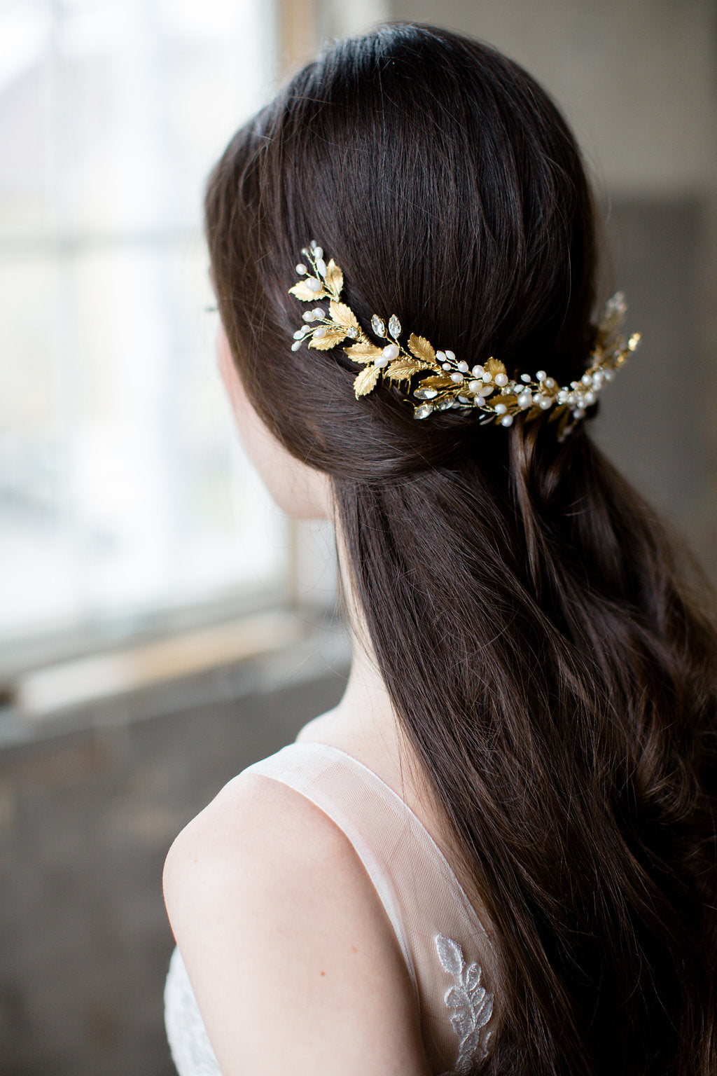 Godiva Gold Bridal Headpiece Noon On The Moon 6134