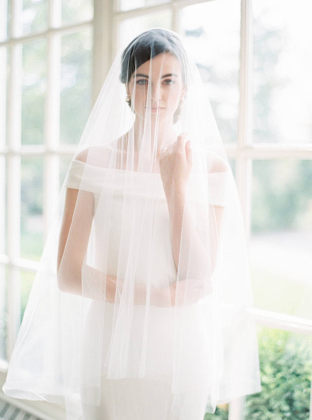 CASSANDA  Wedding Veil with Long Blusher – Noon on the Moon