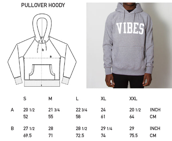 size guide wasted heroes hoodie size guide