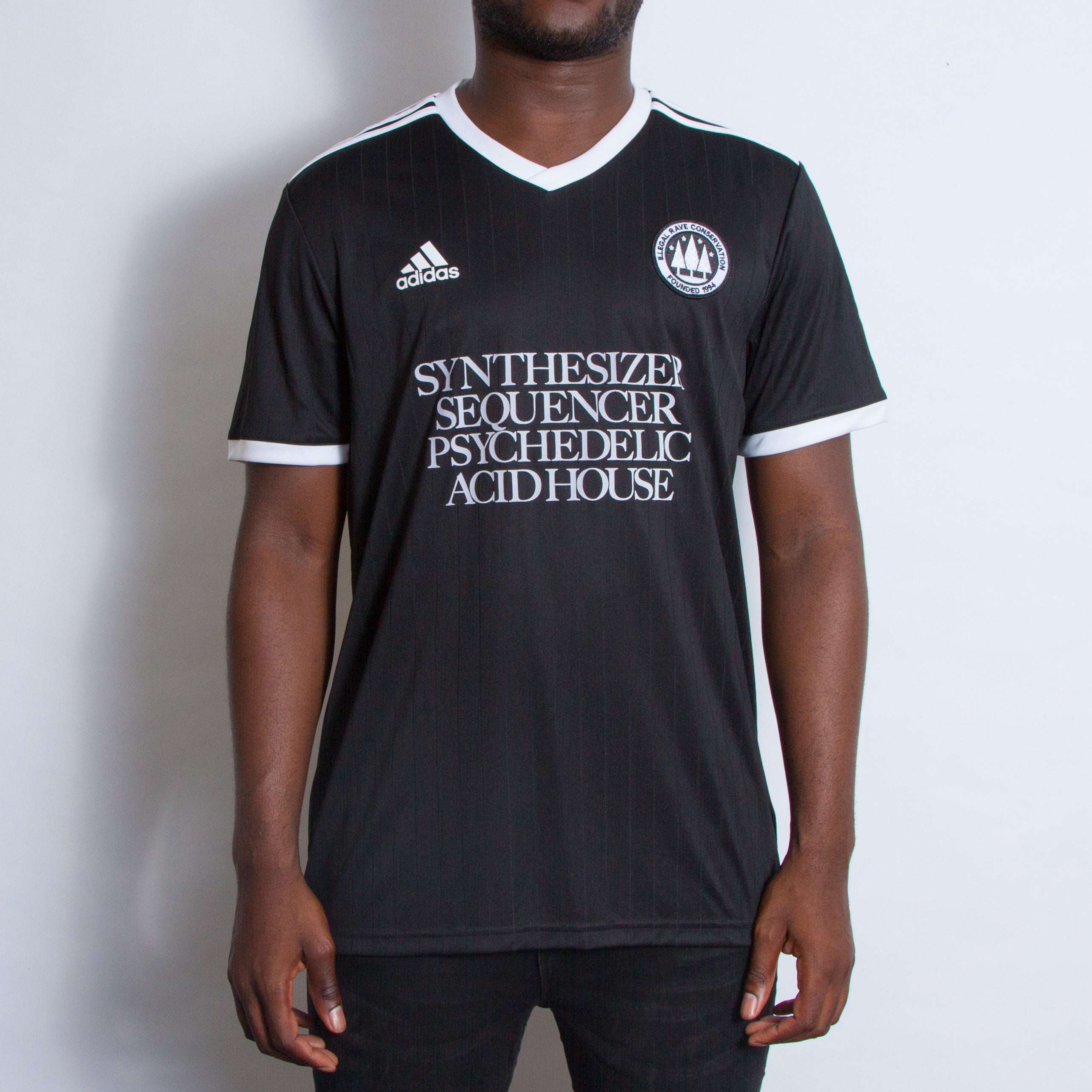 adidas black football shirt