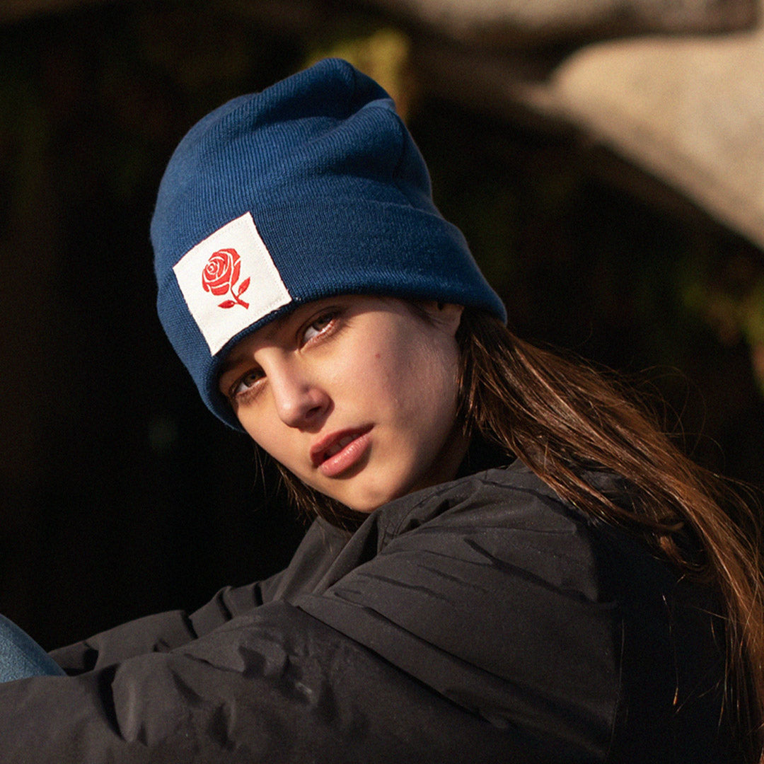 red rose beanie