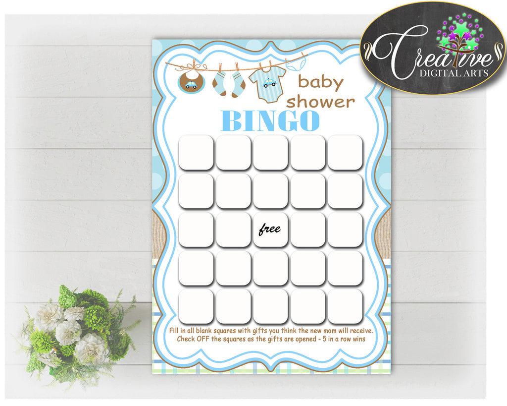 Baby Shower printable BINGO GIFT cards game with boy ...