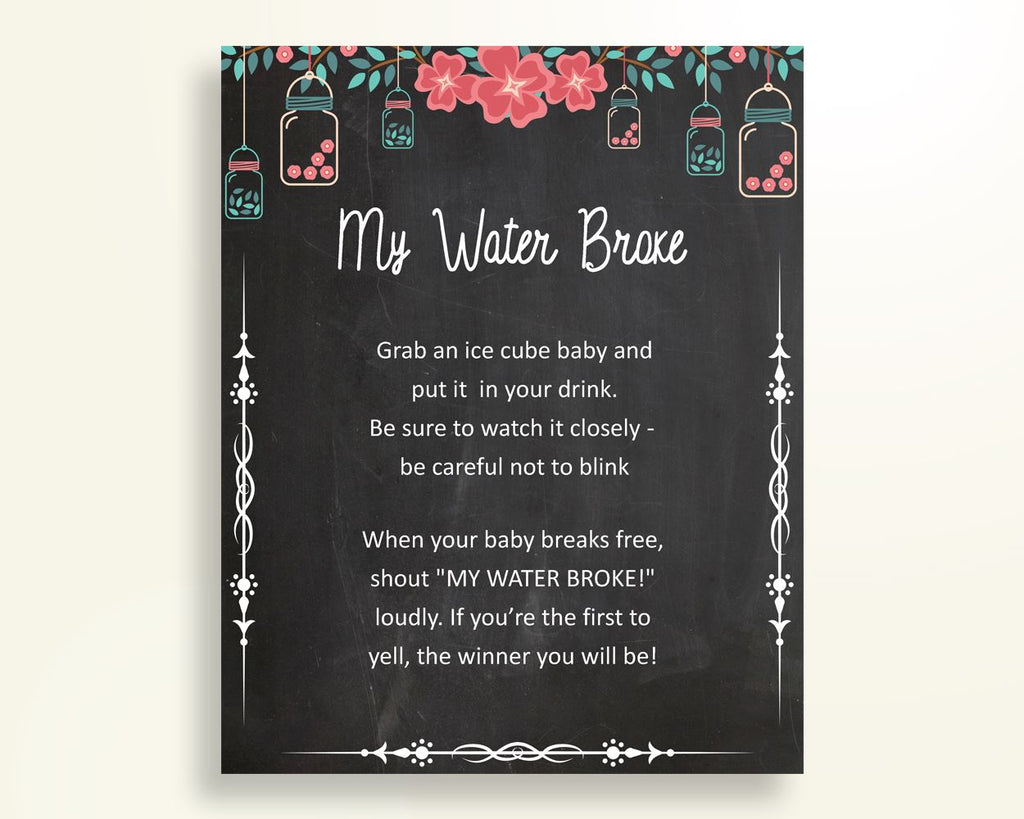 My Water Broke Baby Shower My Water Broke Chalkboard Baby Shower My Wa Studio 118