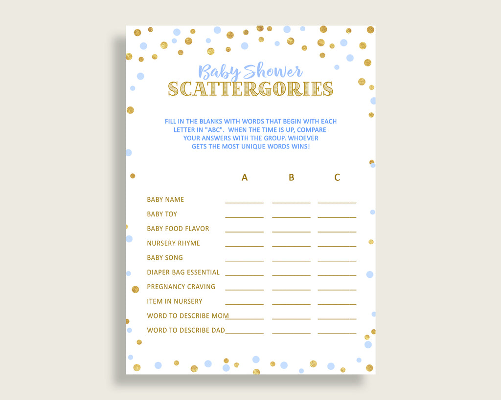 Scattergories Baby Shower Scattergories Confetti Baby Shower Scattergo Studio 118