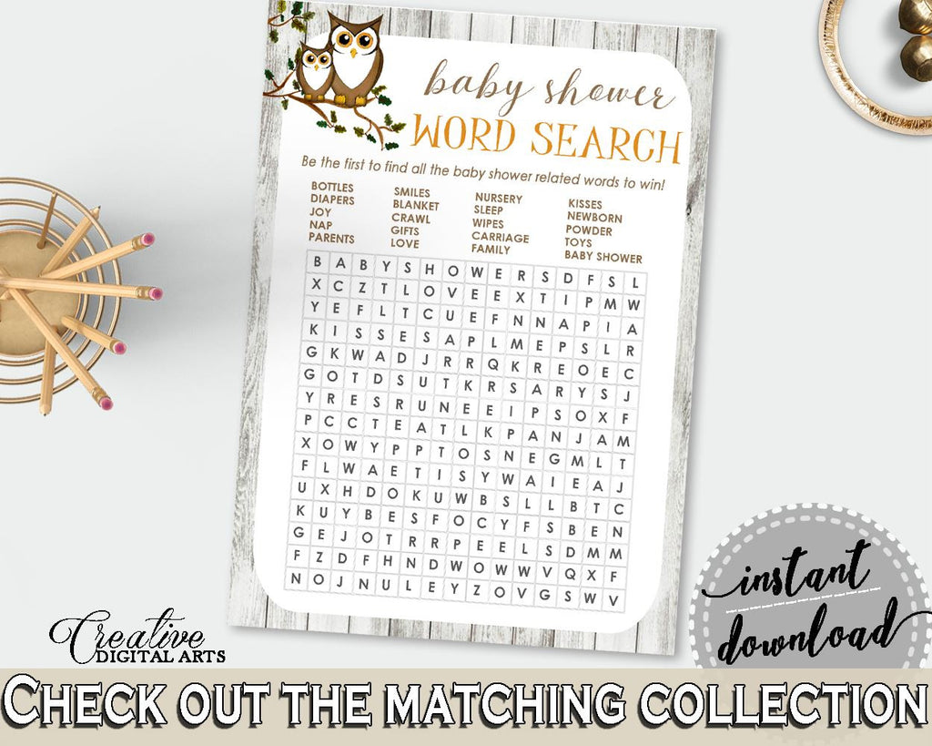 word search baby shower word search owl baby shower word search baby s studio 118