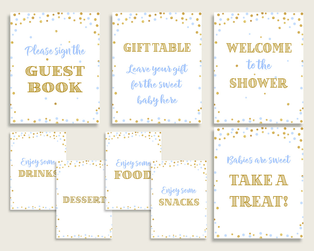 Table Signs Baby Shower Table Signs Confetti Baby Shower Table Signs