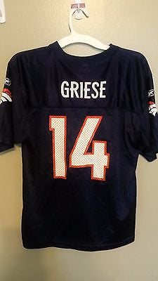 DENVER BRONCOS BRIAN GRIESE FOOTBALL JERSEY SIZE XL 18-20 YOUTH - Bandwagonfanz Sports