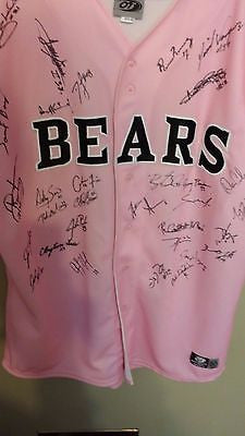 2011 TACOMA BEARS BREAST CANCER GAME USED BASEBALL JERSEY SIZE 50