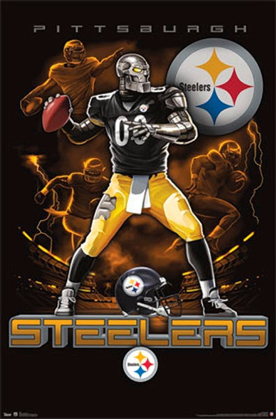 PITTSBURGH STEELERS QUARTERBACK 22 X 34 INCH POSTER – Bandwagonfanz Sports