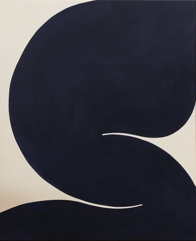 caroline walls body language black and white screenprint of curvy black body shape on of white paper