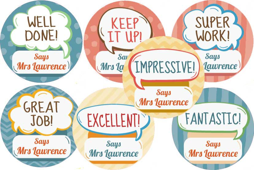 Teacher Says Stickers Pack Of 56 Kidzlabels