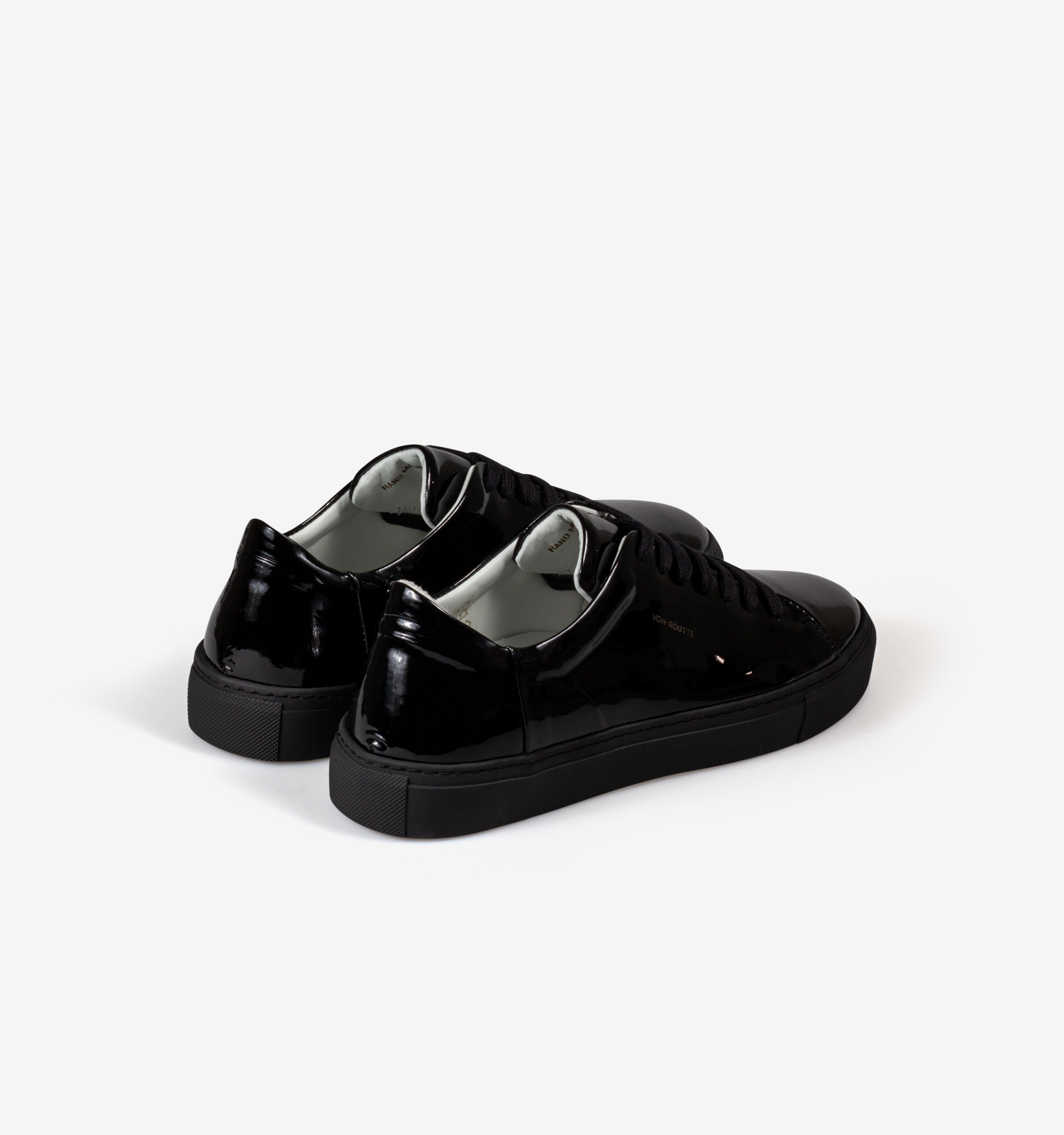 black patent sneakers