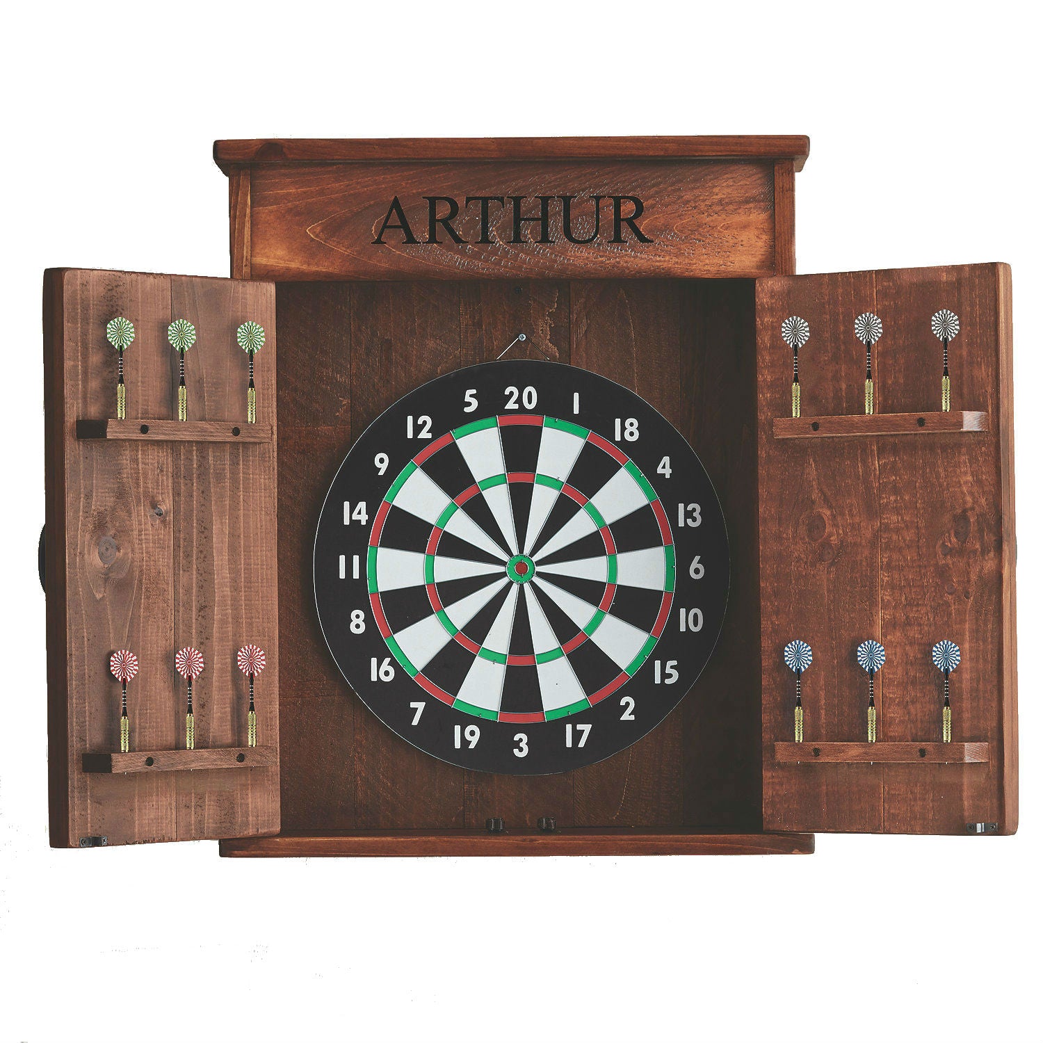 Buy 2 Day Designs Personalized Mission Dartboard Cabinet